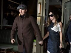 Sir David Beckham y su esposa Woman Beckham disfrutan de una cena glamorosa en la prominent brasserie Dorian con su amigo multimillonario Jamie Salter.