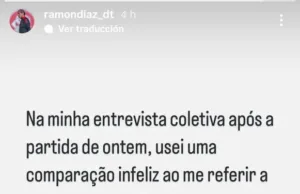 Ramón Díaz pidió disculpas tras la frase machista que causó indignación en Brasil