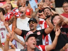 Los hinchas se movilizan hacia San Nicolás