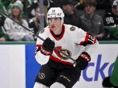 Los senadores F Shane Pinto (parte inferior del cuerpo) estarán fuera al menos 2 semanas