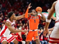 Los tiros al rojo vivo del No. 2 Arizona condenan al No. 20 Auburn