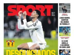 Esta es la portada de SPORT de hoy lunes, 8 de diciembre de 2025