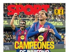Esta es la portada de SPORT de hoy, lunes 22 de diciembre