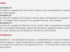 Demoledora acta del Real Madrid – Celta: tres expulsiones y Carvajal señalado