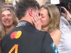 Lo que no se vio del GP de Abu Dhabi: Las lágrimas de Red Bull, Alonso haciendo masajes y el beso apasionado entre Lando Norris y Magui Corceiro