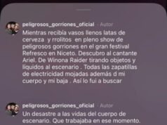 Pelea indie: el platense Bochatón de Peligrosos Gorriones a las piñas con el cantante de Winona Riders