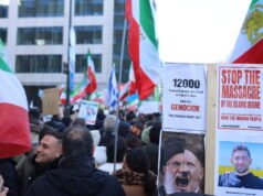 Protesta en Bruselas contra la represión mortal en Irán