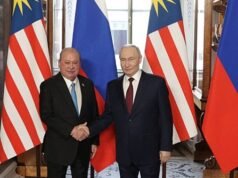 Putin recibe al rey de Malasia, Sultán Ibrahim, en San Petersburgo