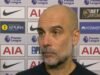 El técnico del Manchester City, Pep Guardiola, corre el riesgo de ser castigado con un comentario sarcástico del VAR tras el gol del Tottenham