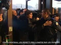 La propietaria de un club nocturno suizo Inferno SE COLAPSA y se derrumba después de ser asediada por parientes furiosos que gritaban ‘tú mataste a mi hijo, pagarás por esto’