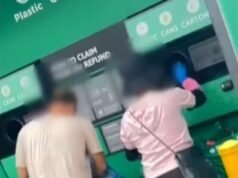 Dúo acusado de estafa descarada de reciclaje mientras las imágenes exponen el truco clandestino que supuestamente usaron para engañar a la máquina