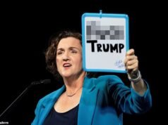 Polémico candidato a gobernador provoca furia después de mostrar un cartel MUY ofensivo mientras critica a Trump