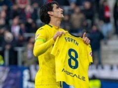 La dedicatoria a Foyth en el empate del Villarreal