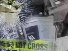 Hombre desempleado en Binjai Colong Tres máquinas de aire acondicionado para exteriores en un minimercado