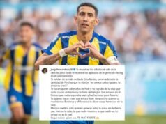 Jorgelina Cardoso defendió a Ángel Di María tras los silbidos en Racing: "Muchos medios solo quieren generar odio"
