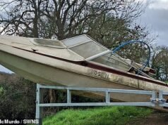 Indignación cuando volcadores arrojan una lancha rápida entera en un bello paraje country a más de 50 millas del mar
.