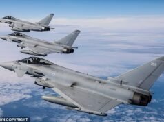 Un tifón de la RAF derriba un dron iraní que se dirigía a Qatar